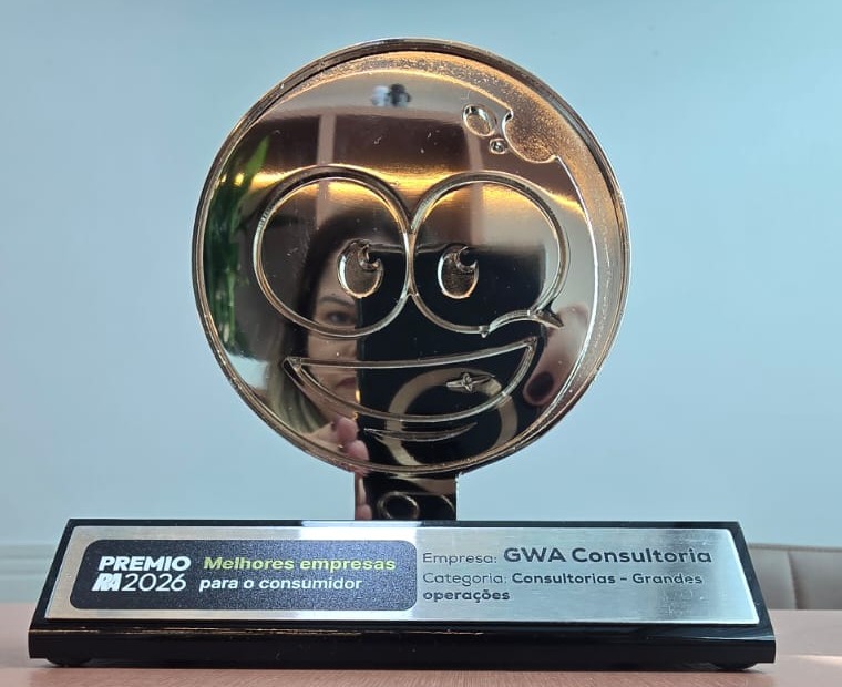 Troféu Prêmio Reclame Aqui 2026 - Melhores empresas para o consumidor - GWA Consultoria, categoria Consultorias - Grandes operações